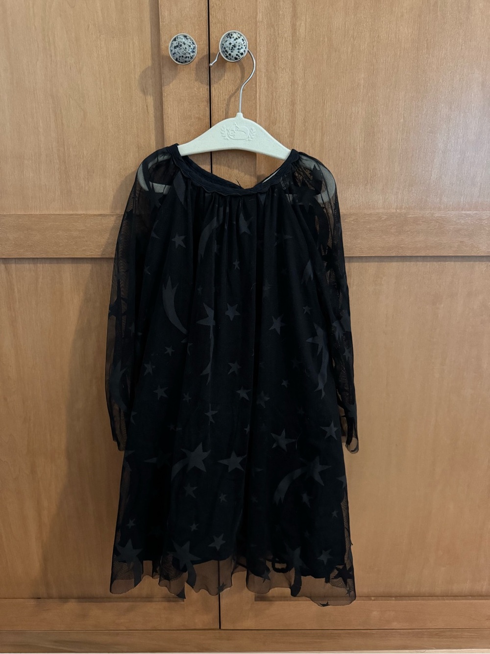 Stella McCartney Kids Black Star & Moon Tulle Dress – Size 5Y